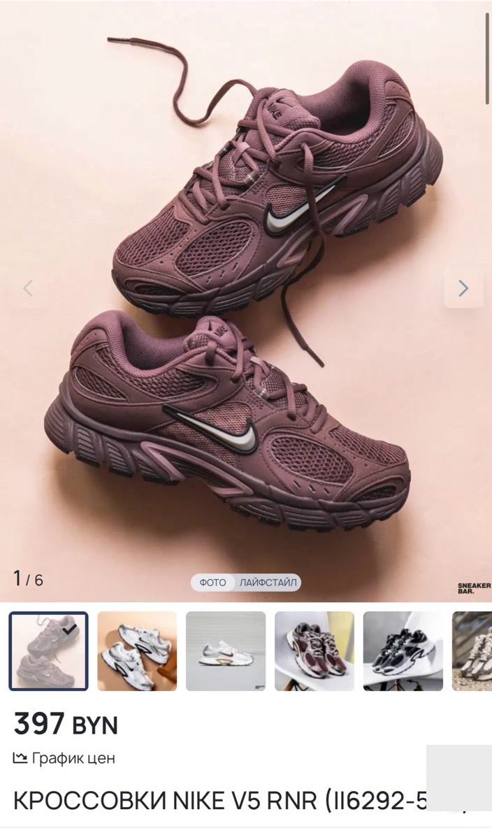 Цена кроссовок Nike V5 RNR у себя